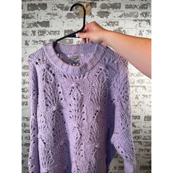 aerie Sweaters - Aerie | women lilac purple knitted crewneck sweater